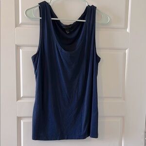 Banana Republic Fitted Navy Blue Sleeveless Tank